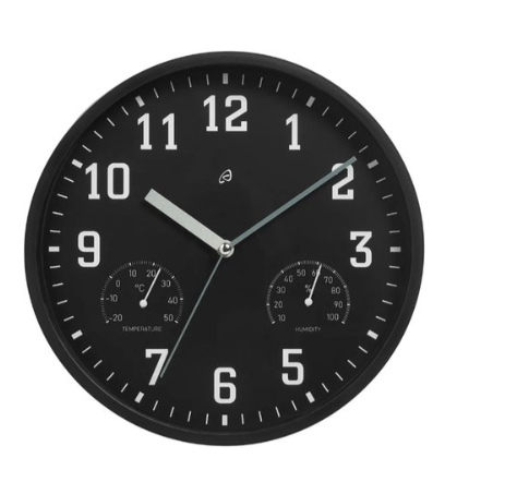 AURIOL® Wandklok Zwart